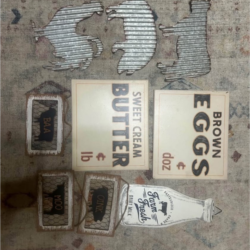 Farmhouse Kitchen Wall Decor Set